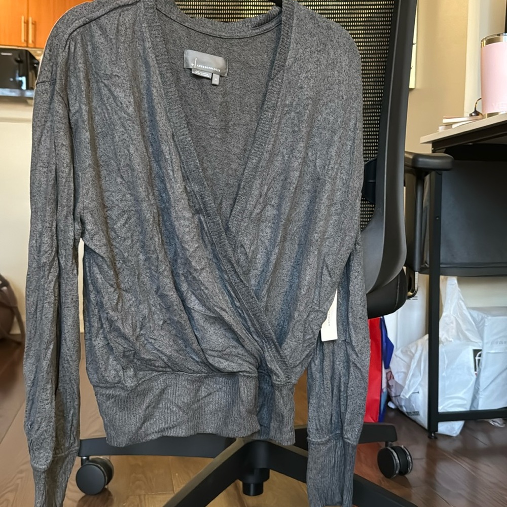 Anthropologie gray sweater